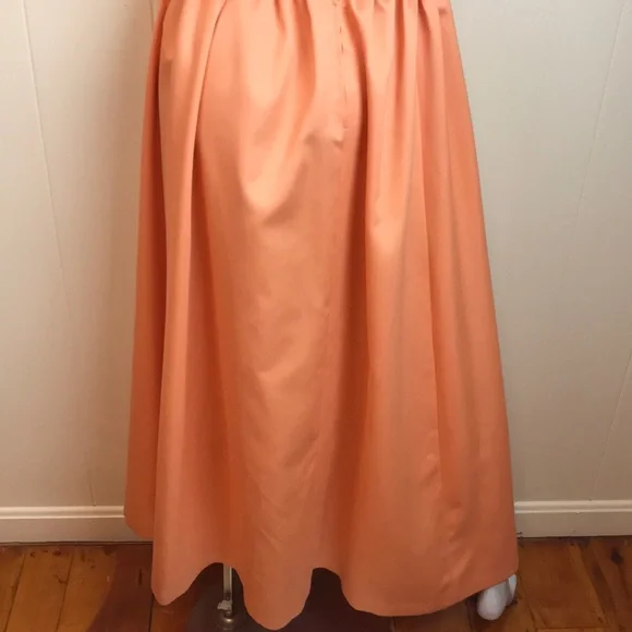 Vintage 60s/70s Orange Rockabilly Halter Dress - Picture 6 of 7